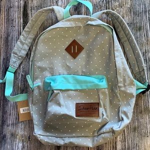 Polka dot ‘Shaw park’ backpack!